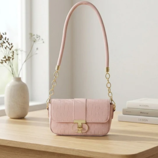 Crocodile Pattern Underarm Bag for Women, Elegant Small Square Shoulder & Crossbody Purse