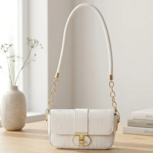 Crocodile Pattern Underarm Bag for Women – Elegant Small Square Shoulder & Crossbody Mini Purse | Fashion Luxury Handbag